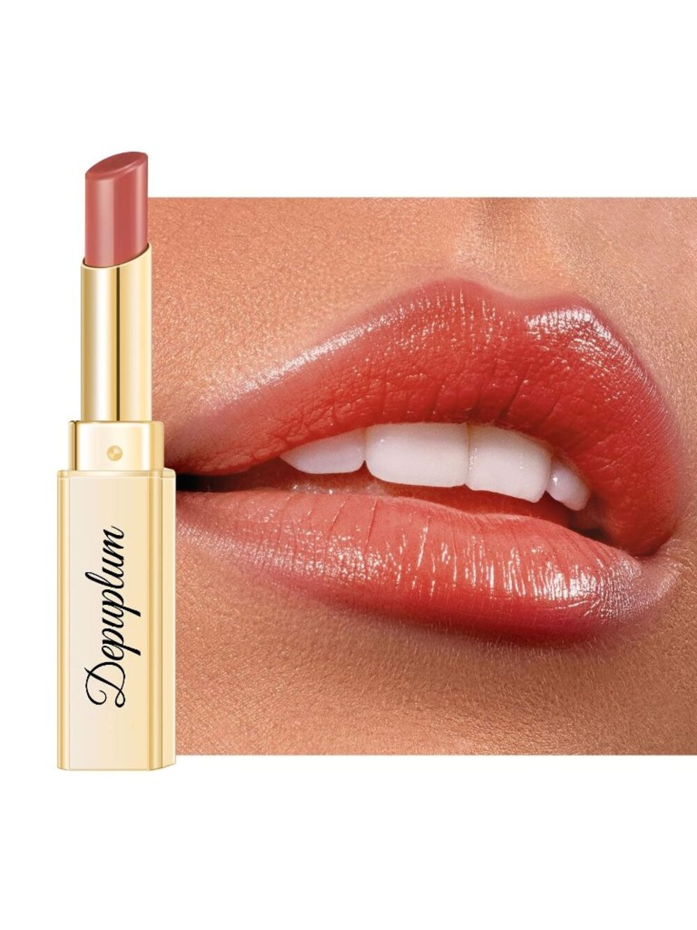 Women's DEM97 Rose Kiss Glow Reviver Moisture Lip Gloss Creamy Tinted Lip Balm